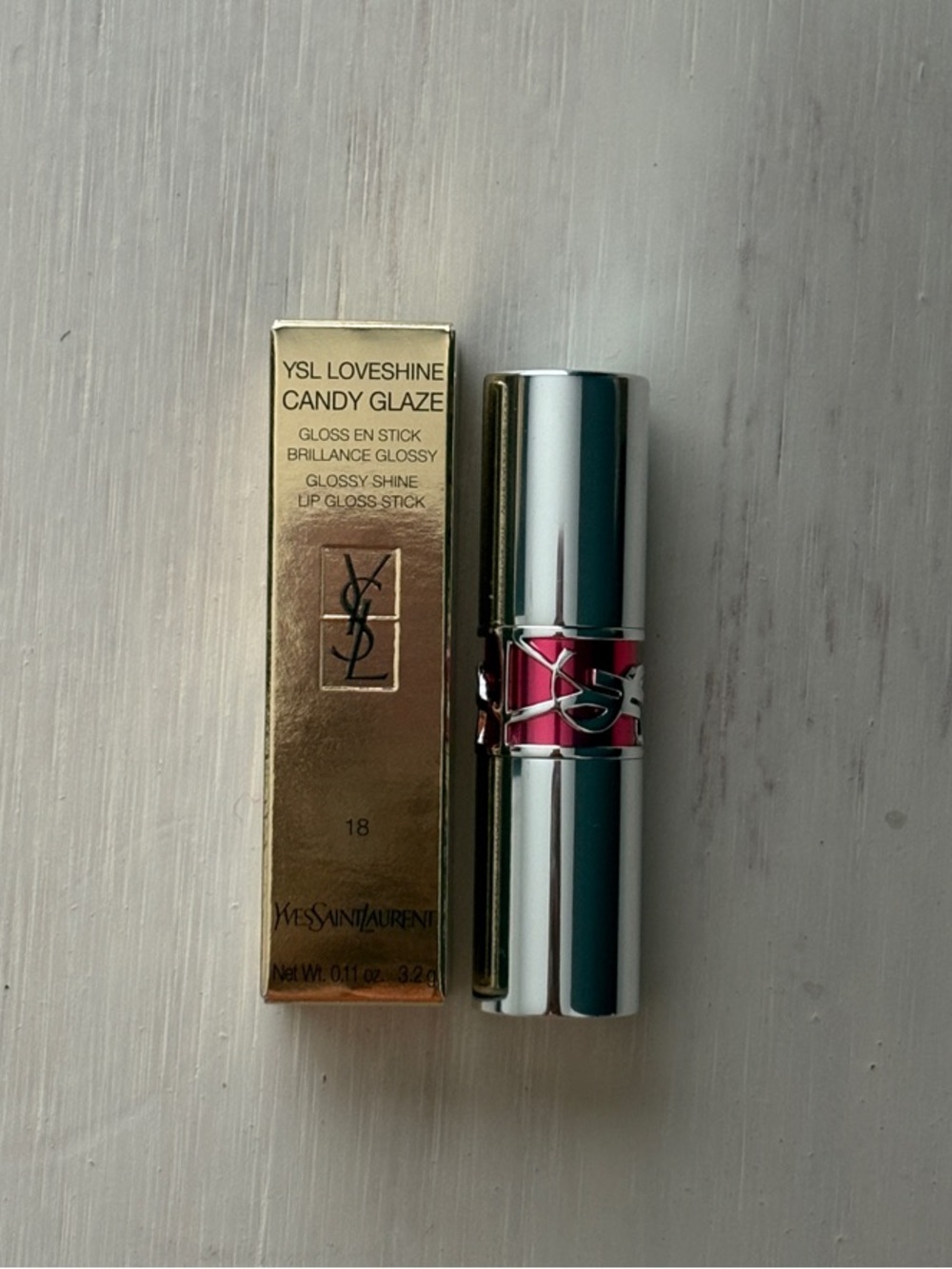 Yves Saint Laurent LoveShine Candy Glaze Lip Gloss Stick - Bright Pink